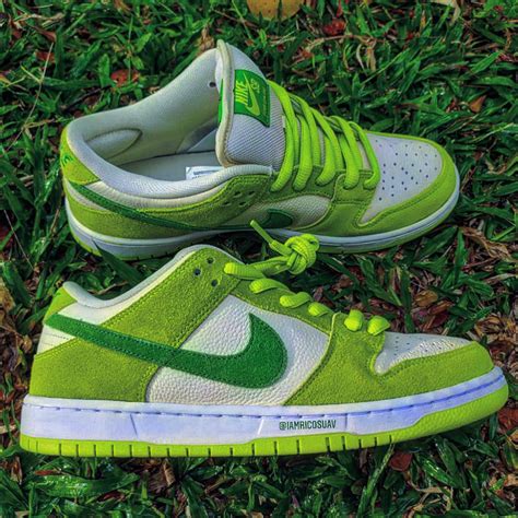 sour apple nike dunks|Nike sb low green apple.